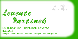 levente martinek business card